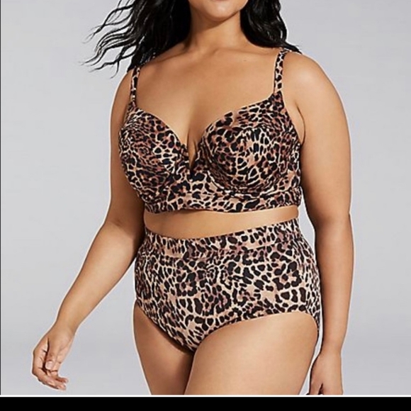 Longline Underwire Balconette Swim Bikini Top - Picture 1 of 6